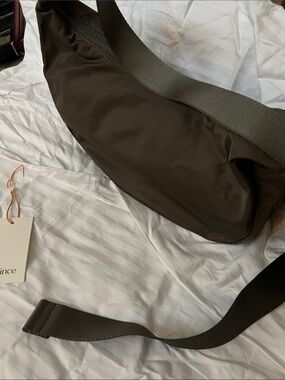 Quince taupe Nylon Crossbody Sling Bag